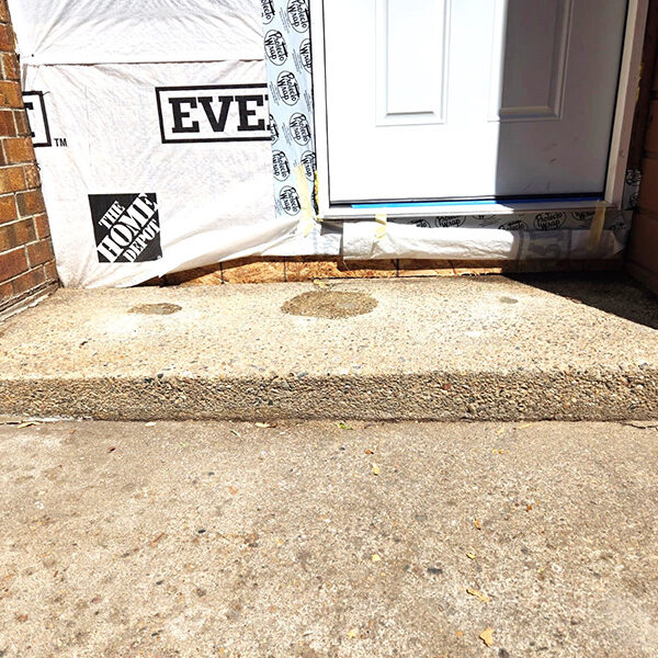 Entryway Step concrete lifting - after