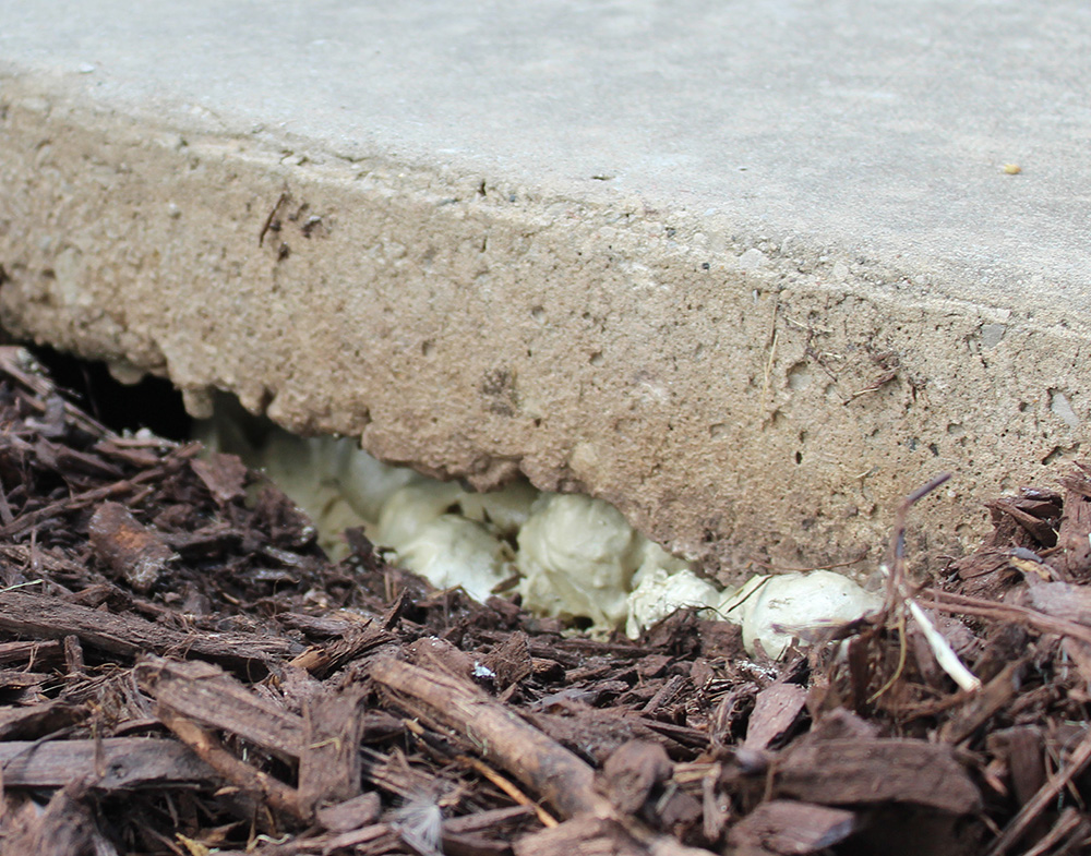 Foam injected nder concrete