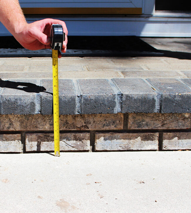 Home entrance concrete lifting project - after