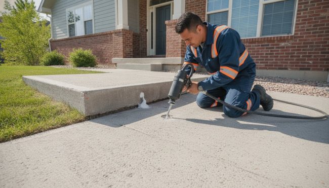 How to Fix a Sinking Concrete Porch in Aurora: The Precision Guide