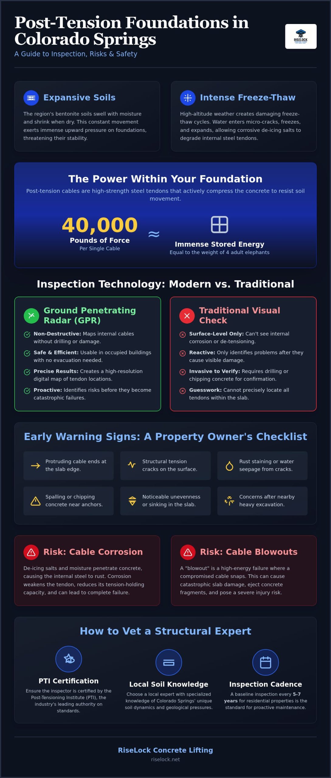 Post-Tension Cable Inspection Checklist for Colorado Springs Properties