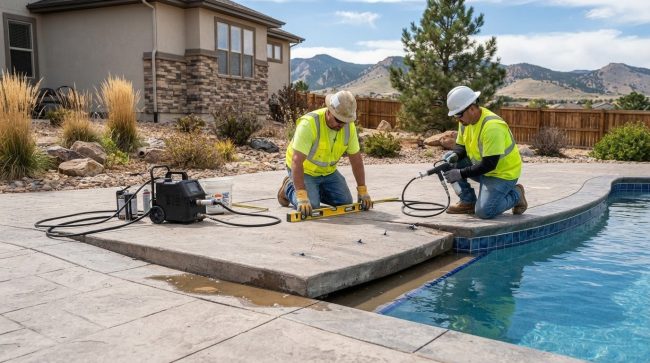 How to Make a Pool Deck Even Again in Aurora