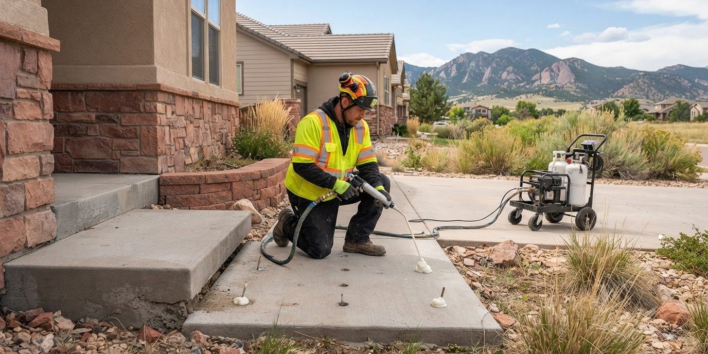 How to Repair Sunken Concrete Around a Foundation in Castle Rock