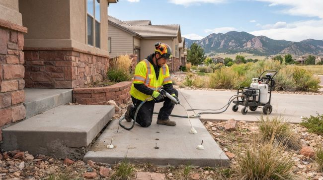 How to Repair Sunken Concrete Around a Foundation in Castle Rock