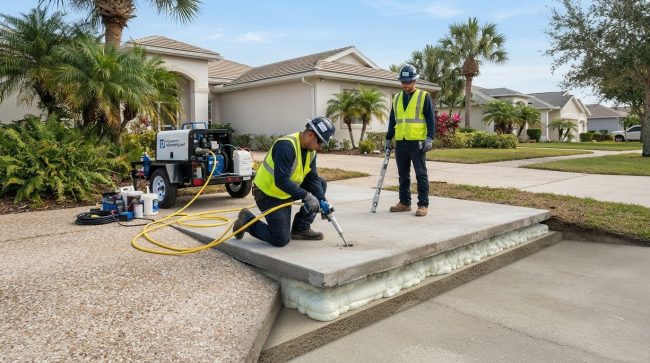 Polyjacking Services and Concrete Lifting in Englewood, Florida